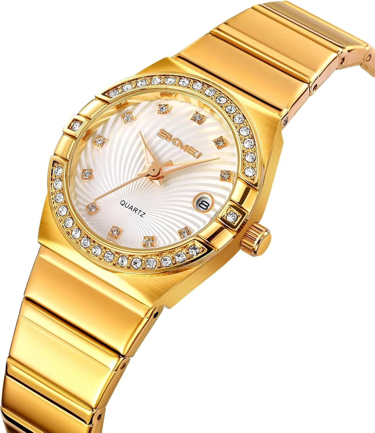 Women's Diamond Watch Elegant Quartz pest fatty urgent pivot revolt Ladies Dress Watch Stainless Steel Luminous Date Waterproof Women Wristwatch Gift Luxury 