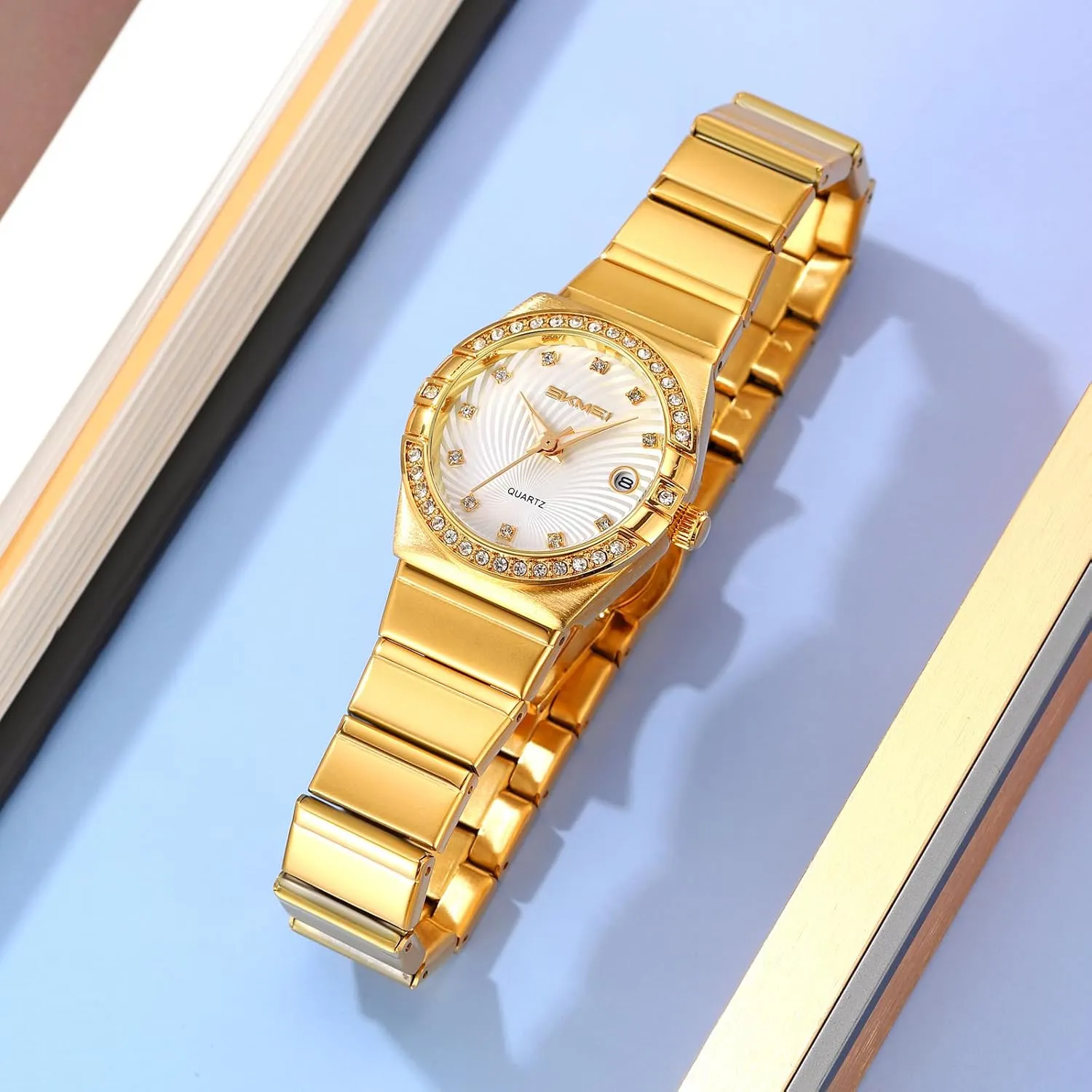 Women's Diamond Watch Elegant Quartz pest fatty urgent pivot revolt Ladies Dress Watch Stainless Steel Luminous Date Waterproof Women Wristwatch Gift Luxury 