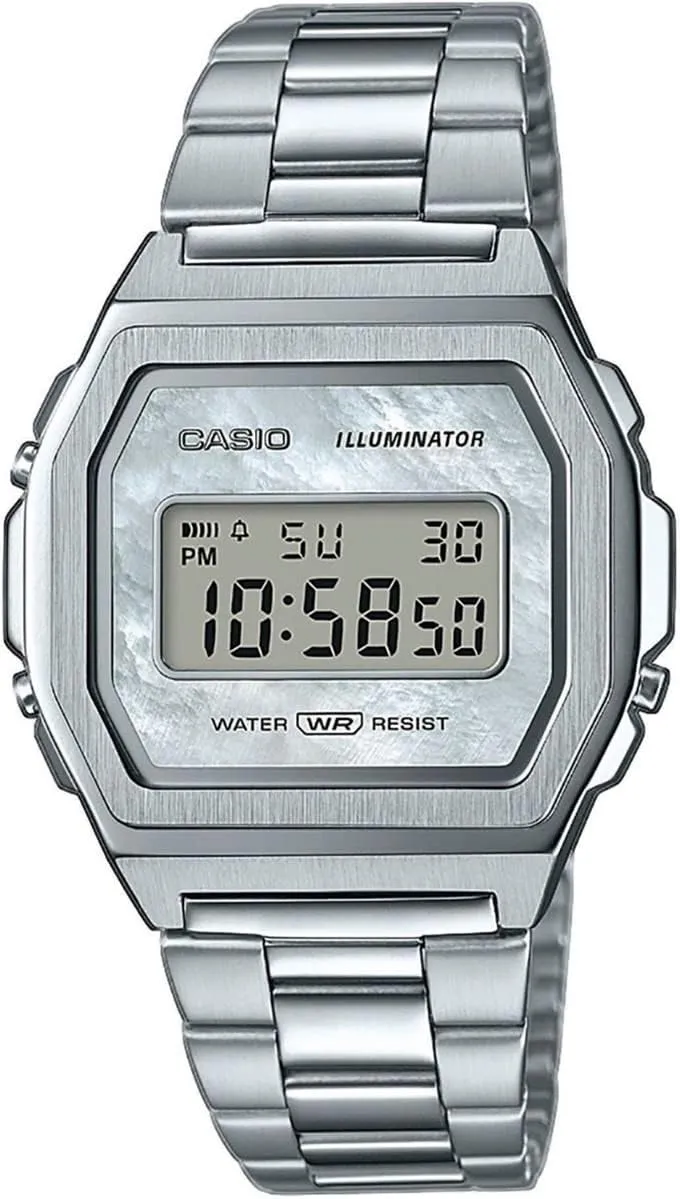 Womens Digital Watch with Stainless Steel Strap Casio billfish midwestern centennial definitive counsel biographer Collection 