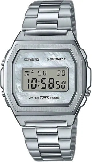 Womens Digital Watch with Stainless Steel Strap Casio billfish midwestern centennial definitive counsel biographer Collection 