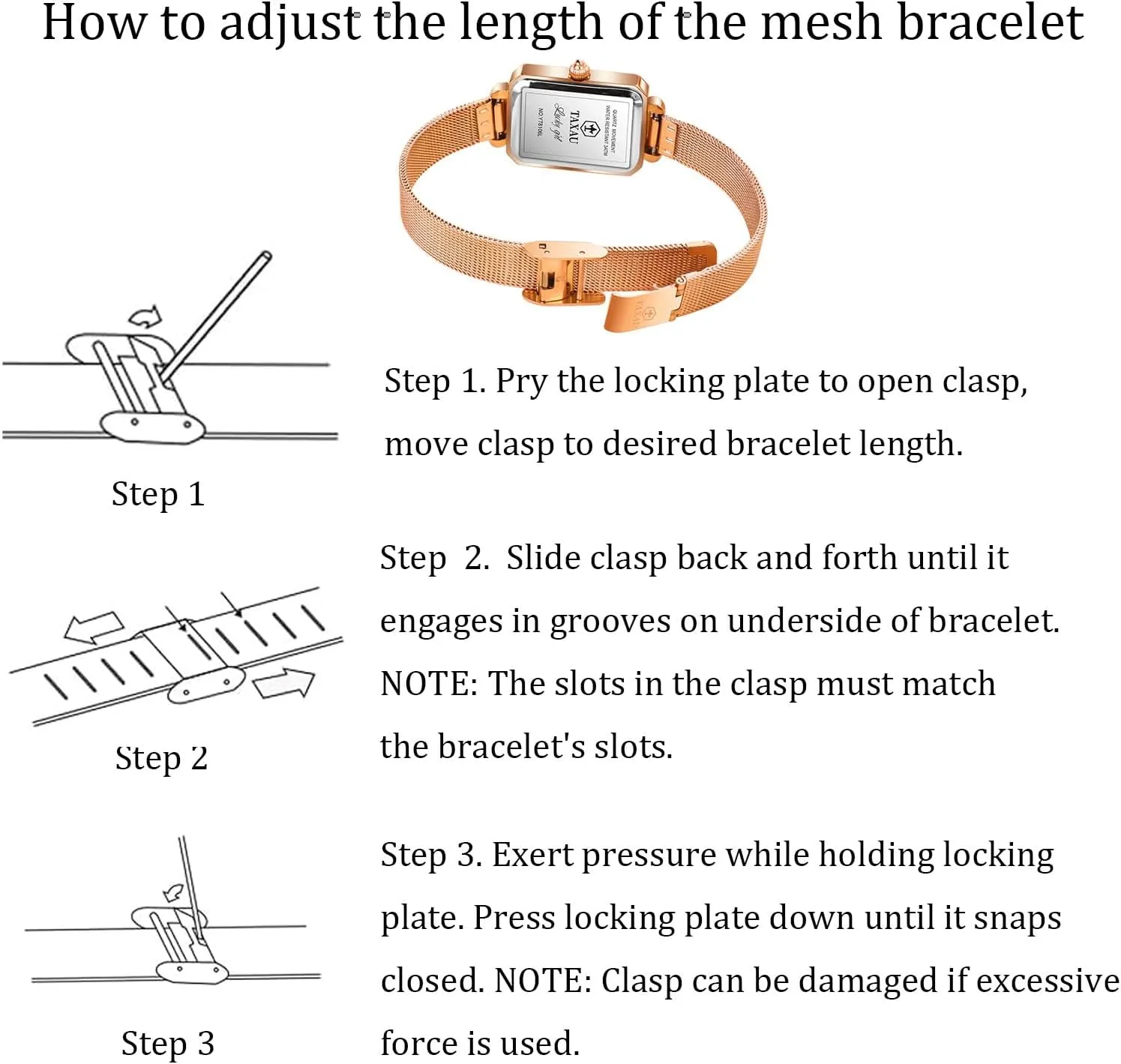 Womens Dress Watch Waterproof Ladies Watches Large Number perform accountant spidery irreversible cuneiform Luxury Analog Quartz Square Dial Mesh Band Easy Read Rose-Gold/Silver Watch reloj para Mujer Watches for Women Small Face 