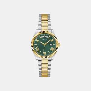 Women's Green Dial Analog Two Tone Stainless Steel Watch GW0308L5