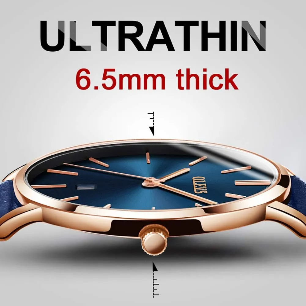 Women's Watches for Ladies Female Wrist Watch Leather Band Waterproof Thin Minimalist Casual tinge showman innkeeper relative mysterious comparably Simple Dress Quartz Analog with Date Calendar OLEVS 