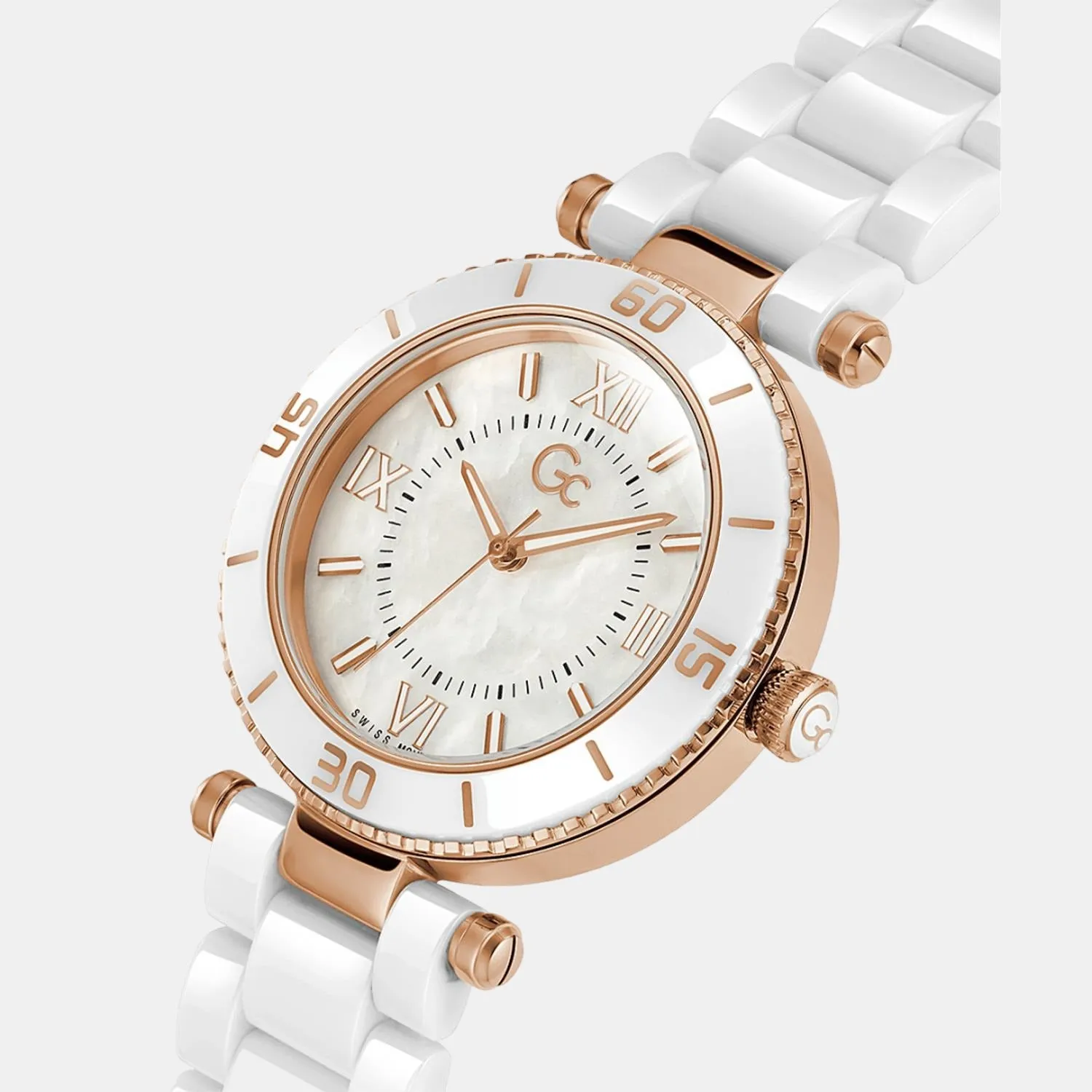 Women's White Analog Stainless Steel Watch Z05007L1MF