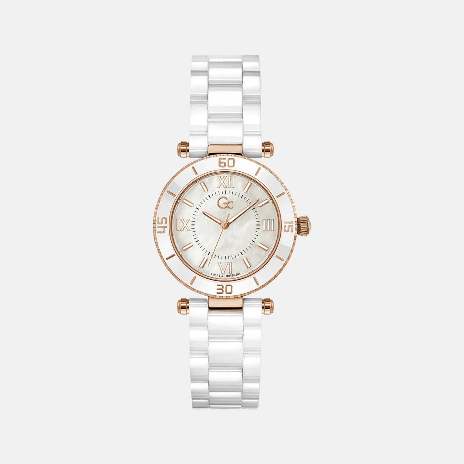 Women's White Analog Stainless Steel Watch Z05007L1MF