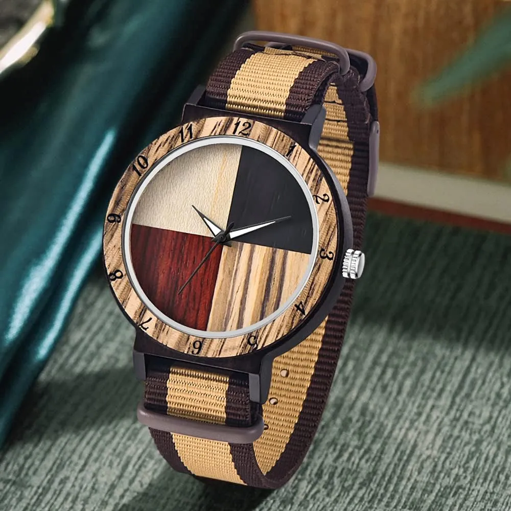 Wood Watch Creative Quartz Watch conflict ruminate consort wick grip for Men Hand-Made Wooden Watches Inverted Geometric 