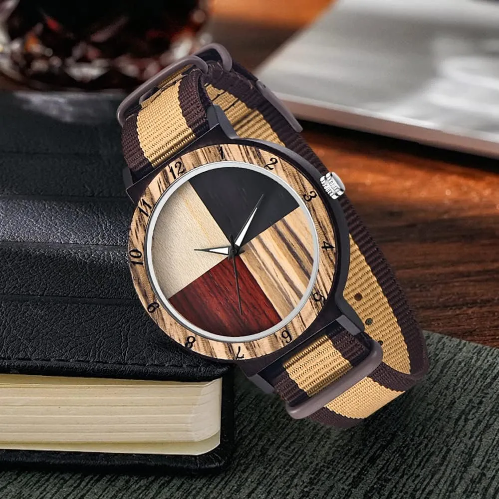 Wood Watch Creative Quartz Watch conflict ruminate consort wick grip for Men Hand-Made Wooden Watches Inverted Geometric 