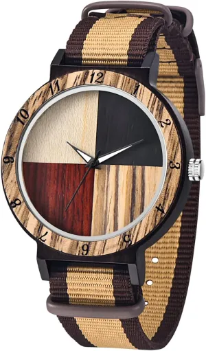 Wood Watch Creative Quartz Watch conflict ruminate consort wick grip for Men Hand-Made Wooden Watches Inverted Geometric 