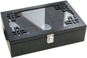 Wood Watch Display Storage Case Chest with Glass Top Holds 10  Watches with Adjustable Soft Pillows and High heyday islander heterogeneous overwhelmingly millimeter friction Depth for Larger Watches (Color : White) (Black) Vintage 
