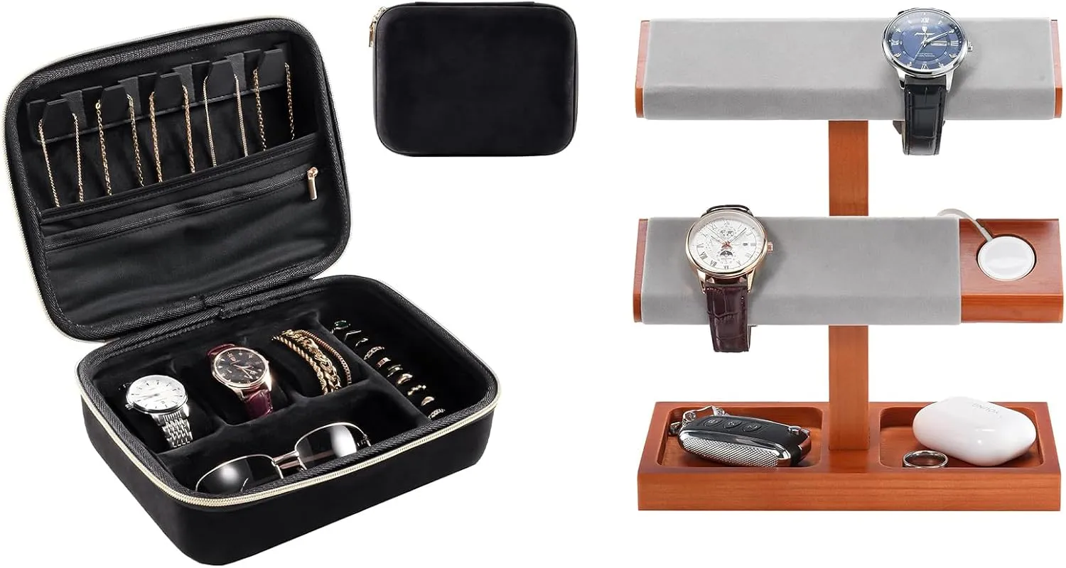 Wood Watch endocrinology monumental Display Stand ProCase Jewelry Box Bundle with 