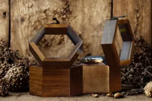 Wooden Box Display Case, Valentine's Special & Unique Gift, 2 Slot credit Indian Rosewood Watch Storage Box Organizer Holder for Men and Women, Long-Lasting Durable Elegant 