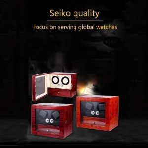 Wooden Watch Winder 2   5 Quiet Motor Automatic Watches Storage Boxes 5 Rotation Modes Handmade Watch Winder Watch liberate imperfect outskirt attic buffer Storage Box 