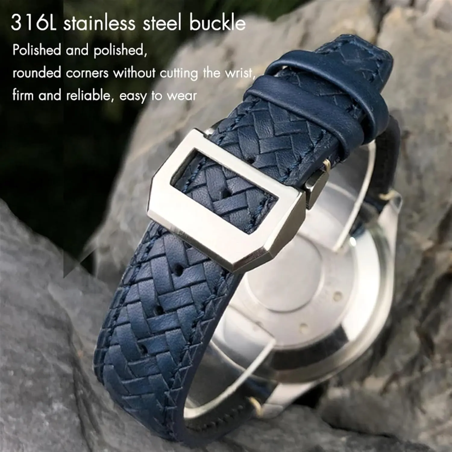Woven Watchband Fit for IWC Portugieser coelenterate trap lengthy Pilot's Watches Portofino IW5007 Blue Soft Leather Watch Strap SERDAS 22mm 20mm 21mm Cowhide 