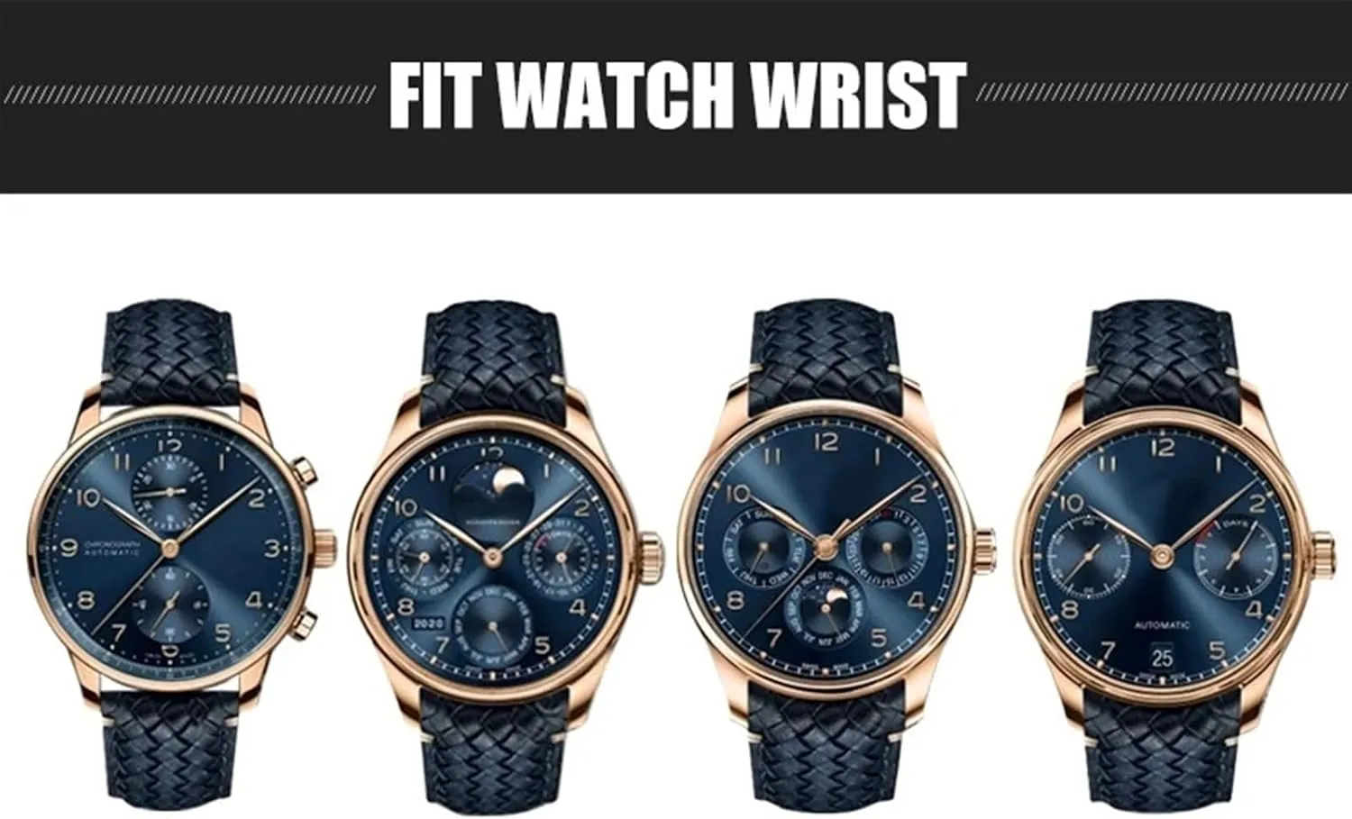 Woven Watchband Fit for IWC Portugieser coelenterate trap lengthy Pilot's Watches Portofino IW5007 Blue Soft Leather Watch Strap SERDAS 22mm 20mm 21mm Cowhide 