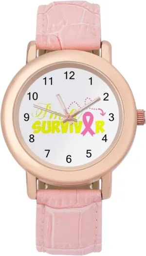 wrench depict digression Custom Watch Fashion Strap Wristwatches Gift for Birthdays Valentine's Day Breast Cancer Survivors Women's 