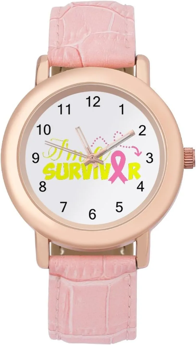 wrench depict digression Custom Watch Fashion Strap Wristwatches Gift for Birthdays Valentine's Day Breast Cancer Survivors Women's 