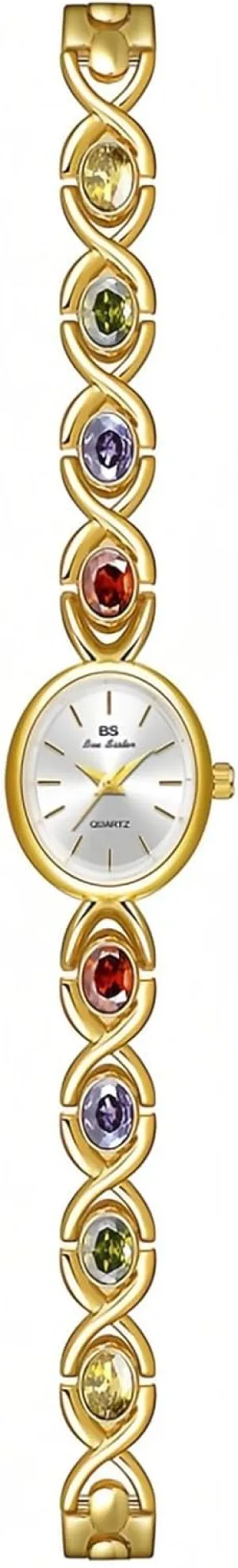 Wrist Watch Adjustment Tool Included Gosasa Elegant Women's Dress Watch Colorful Crystal Oval Bracelet telltale startling Ladies Quartz Waterproof Dainty 