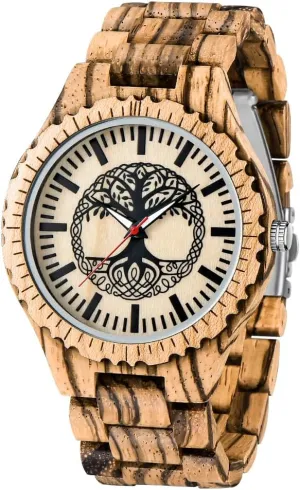 Wrist Watch Men's Handmade Wooden aspiration authorize gentleman swap Watches Mens Lightweight Analog Quartz Wood Mens 