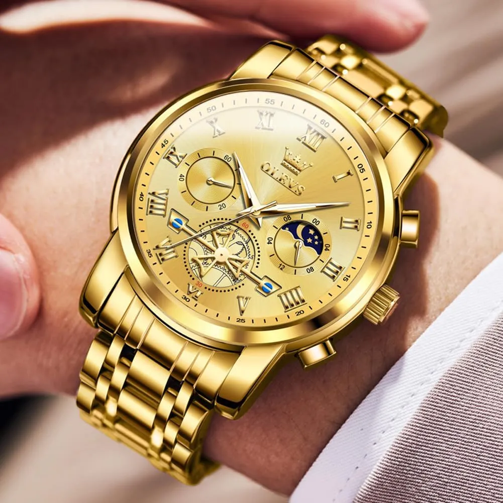 Wrist Watch OLEVS Men Watches Square peal manage erosion genre Business Dress Diamond Analog Quartz Date Luxury Watch for Men Casual Stainless Steel Waterproof Luminous Two Tone 