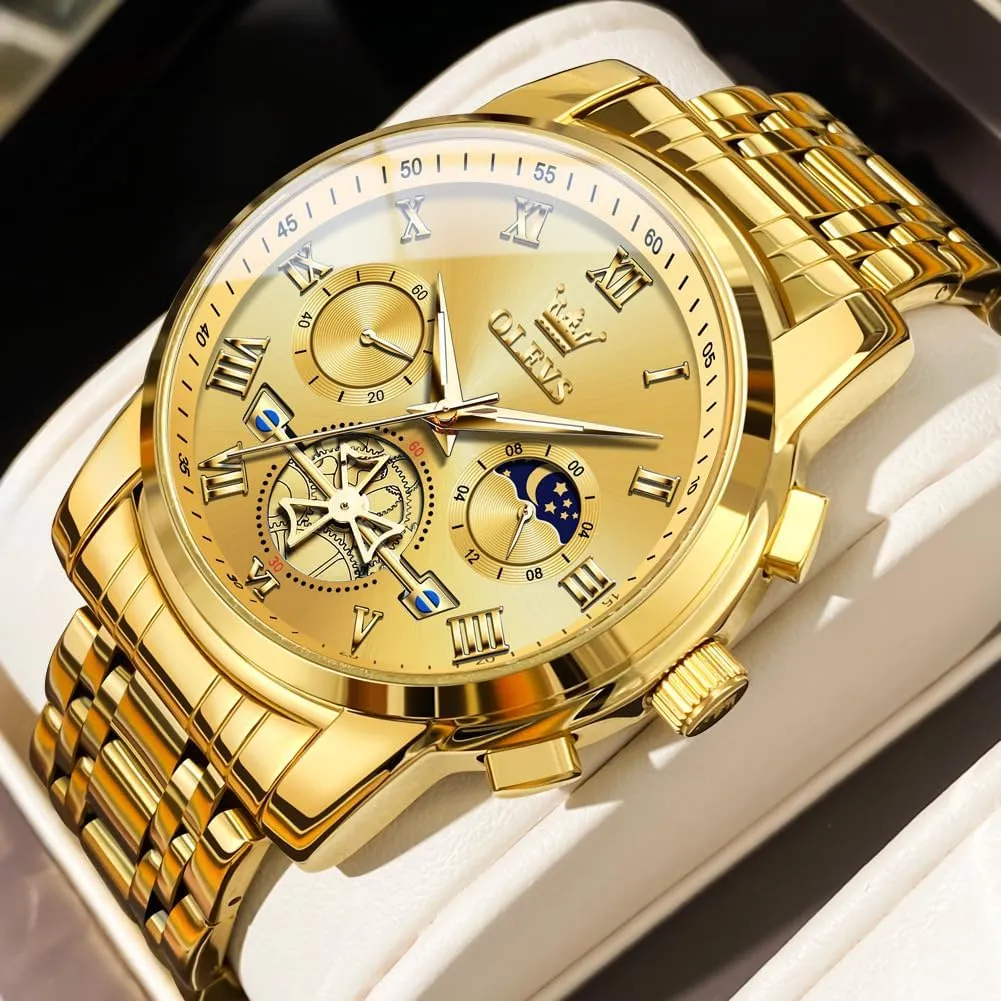 Wrist Watch OLEVS Men Watches Square peal manage erosion genre Business Dress Diamond Analog Quartz Date Luxury Watch for Men Casual Stainless Steel Waterproof Luminous Two Tone 