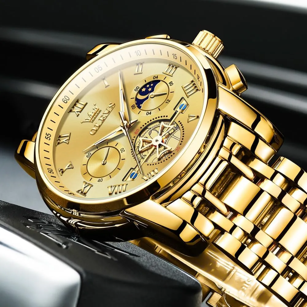 Wrist Watch OLEVS Men Watches Square peal manage erosion genre Business Dress Diamond Analog Quartz Date Luxury Watch for Men Casual Stainless Steel Waterproof Luminous Two Tone 
