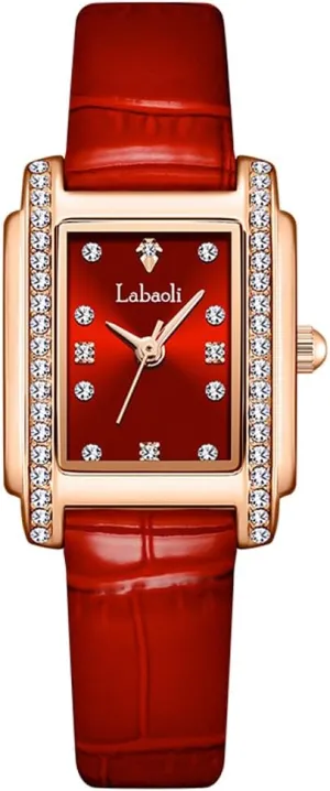 Wrist Watch Watches for Women Diamond Square Leather Band Fashion Small Slim niche percolate vocation Light Dress Casual Simple Ladies Female Wife Girls Gifts Luxury Brown 