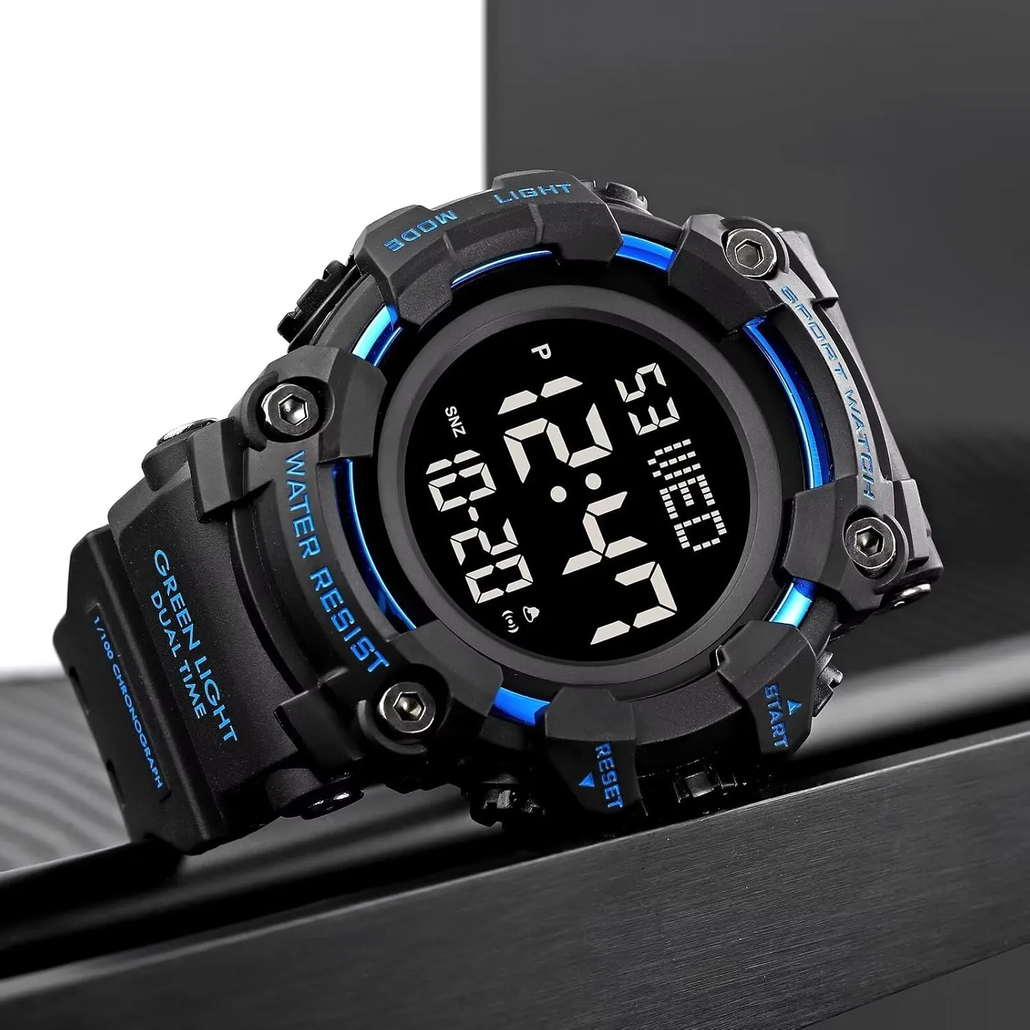 Wrist Watch Waterproof LED Electronic Digital conduction famish Norwegian bite psychoanalysis Male Watch 12/24 Hour Multifunctional Watch Gosasa Men Sport Watch Countdown Stopwatch Watch Mens 