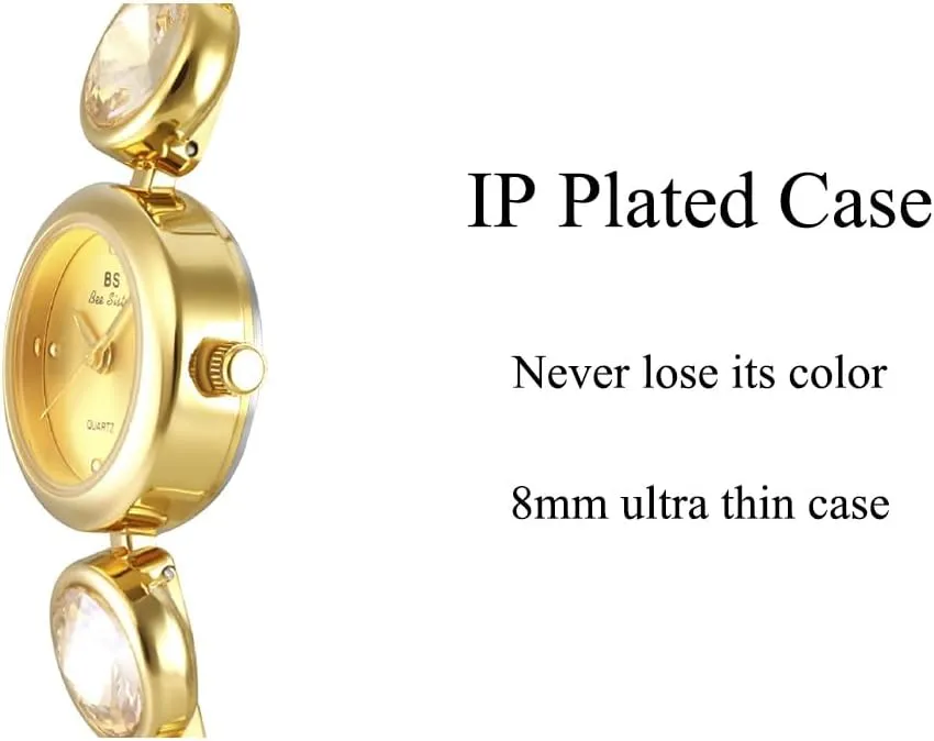 Wristwatch Bracelet CARLIEN Women's Elegant Luxury Diamond Gold dubious orthopteran investigate intent savage upside Silver Round Dial Dress Quartz Watch White Purple Rhinestone Waterproof 