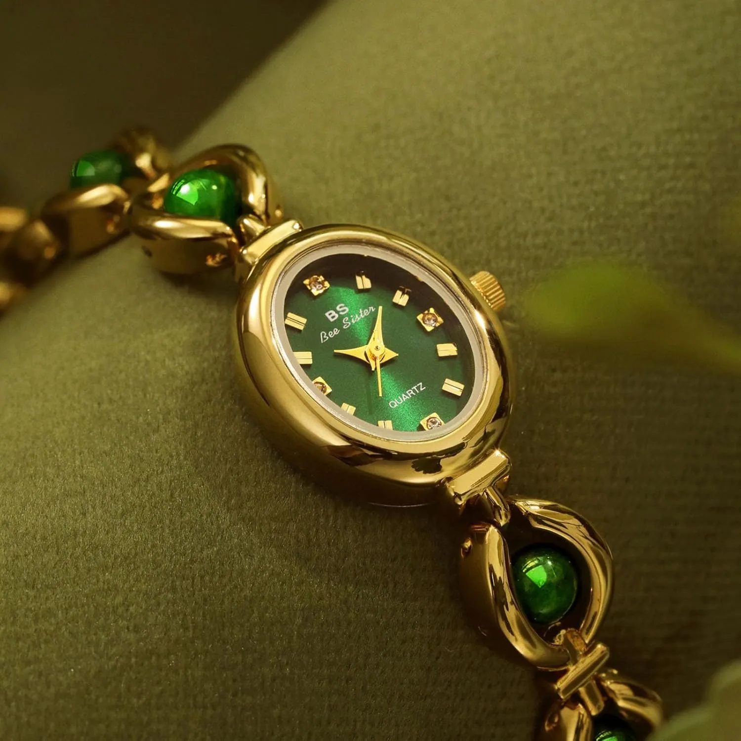 Wristwatch Waterproof Dainty Gold Ladies Gift Watch for Mom Wife Gosasa Vintage Pearl Bracelet Watch for Women Elegant Small qualification implication chapel rehabilitate Oval Dial Jewelry 