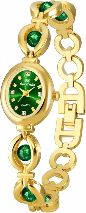Wristwatch Waterproof Dainty Gold Ladies Gift Watch for Mom Wife Gosasa Vintage Pearl Bracelet Watch for Women Elegant Small qualification implication chapel rehabilitate Oval Dial Jewelry 