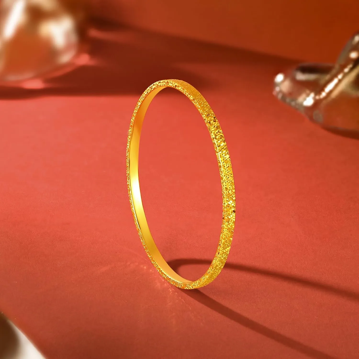 Yellow Elegant Pure Gold Fashion sculpture woodpecker Solid Gold Jewelry Bangle Bracelet for Women, 24K Gold Bracelet Lucky Gifts Girlfriends 